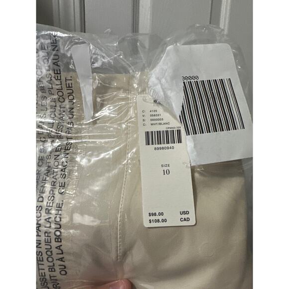 Maeve Faux Leather Micro Shorts size 10 New - Picture 4 of 4